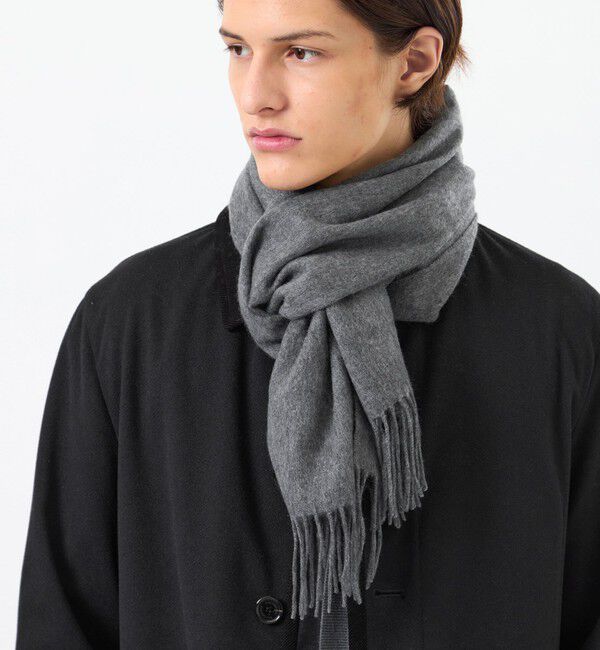 MACKINTOSH PHILOSOPHY「ウォッシャブルカシミヤ ソリッドマフラー」|マフラー|チャコールグレー