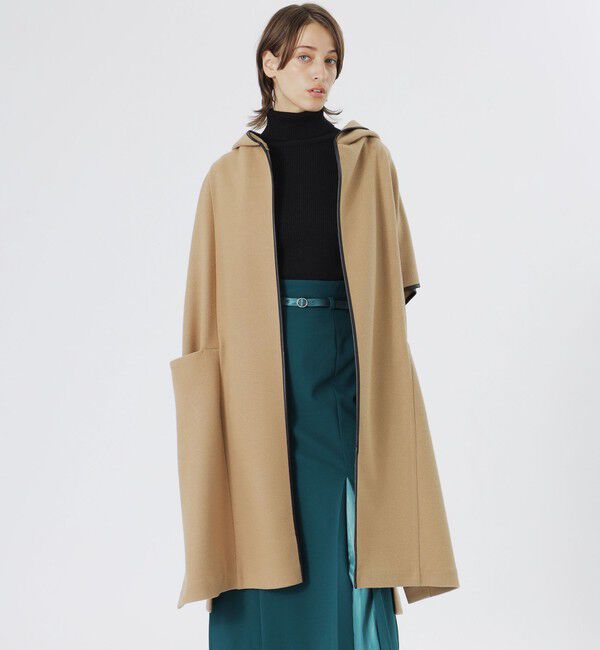  「フーディーパイピングジレ」|ブルゾン・スタジャン|ベージュ