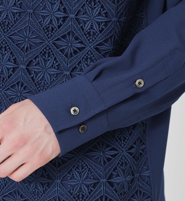  「シルエットレースコンビシャツ」|シャツ・ブラウス|