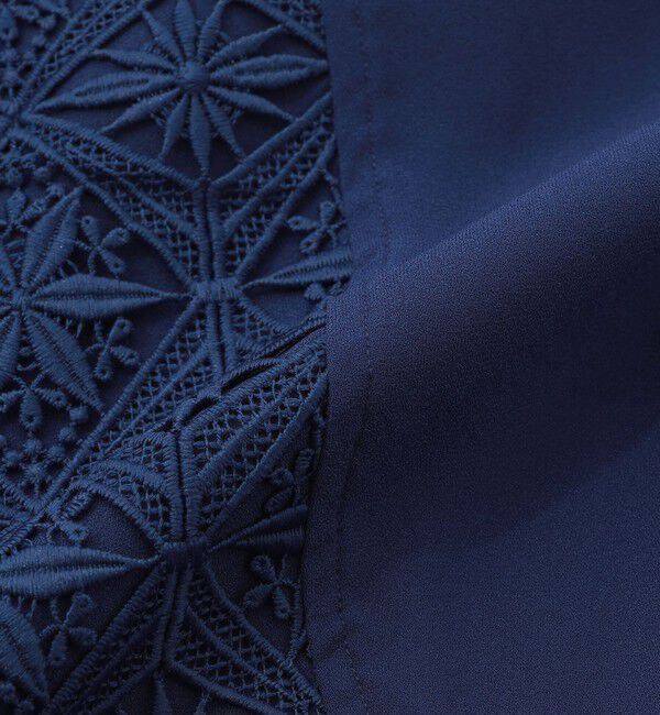  「シルエットレースコンビシャツ」|シャツ・ブラウス|