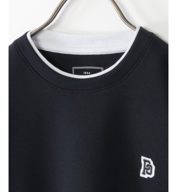 ikka kids「【親子おそろい】ハニカムレイヤード5分袖（120~160cm）」|Tシャツ・カットソー|