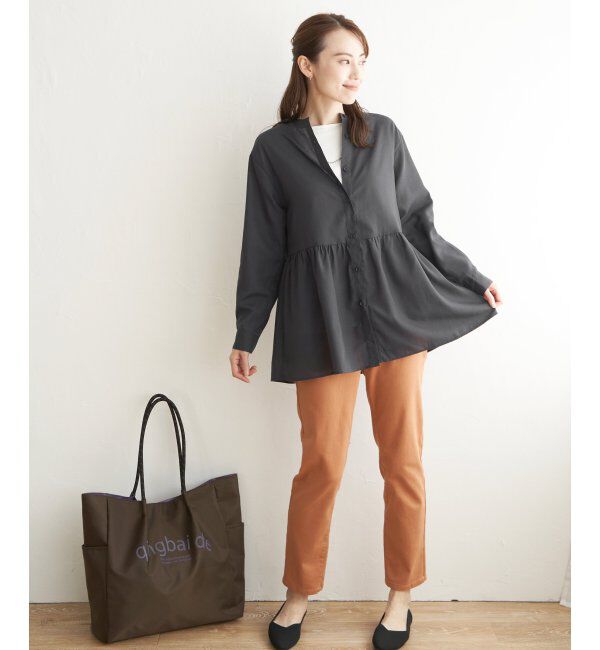 ikka「ウエストギャザー切り替えシャツ」|シャツ・ブラウス|