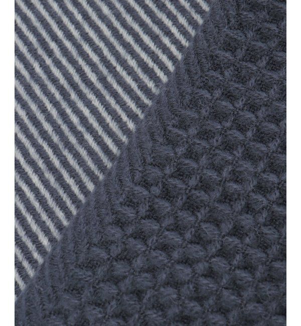 ikka「編み地切替ワイドマフラー」|マフラー|