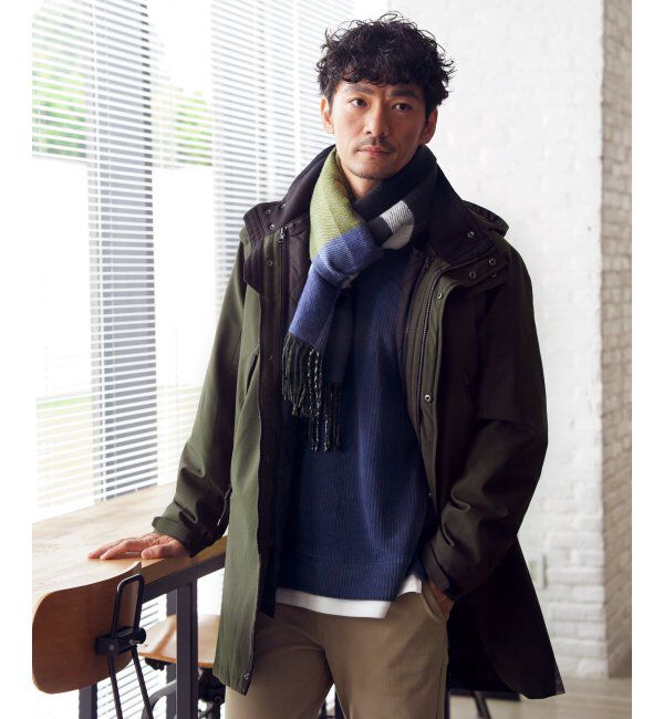 ikka「【撥水】sorona(R) 3WAYロングコート」|その他|オリーブ