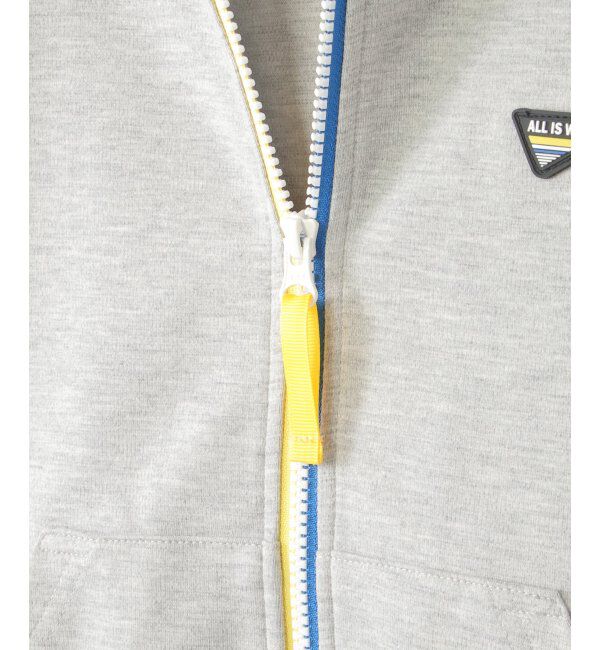 ikka kids「ポンチジップ配色ワッペンパーカー（120~160cm）」|Tシャツ・カットソー|