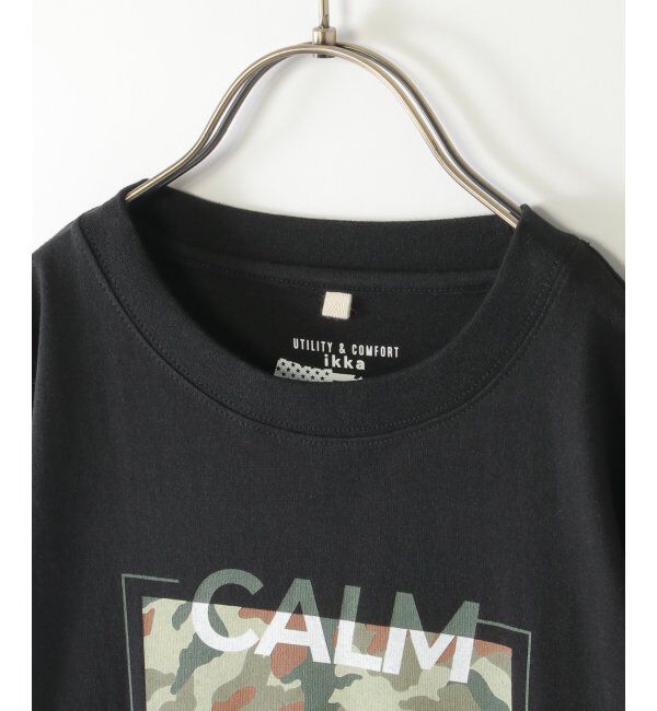 ikka kids「裾レイヤードカモフラプリントロンT（120~160cm）」|Tシャツ・カットソー|