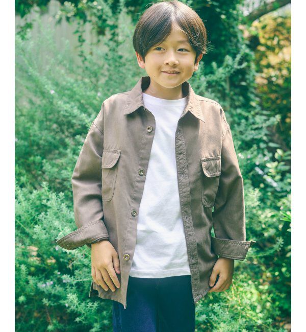 ikka kids「【親子コーデ】フェイクスエード／デニムシャウター（110~160cm）」|シャツ・ブラウス|