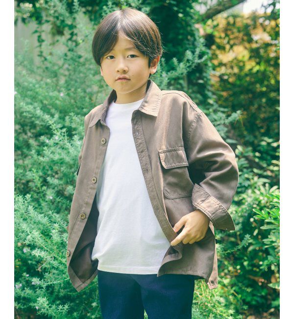 ikka kids「【親子コーデ】フェイクスエード／デニムシャウター（110~160cm）」|シャツ・ブラウス|