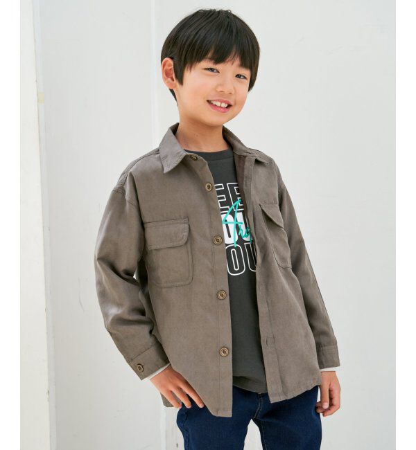 ikka kids「【親子コーデ】フェイクスエード／デニムシャウター（110~160cm）」|シャツ・ブラウス|