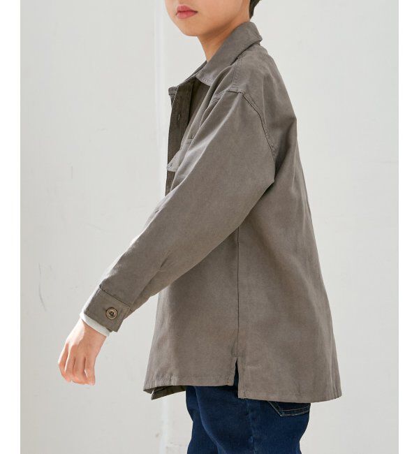 ikka kids「【親子コーデ】フェイクスエード／デニムシャウター（110~160cm）」|シャツ・ブラウス|