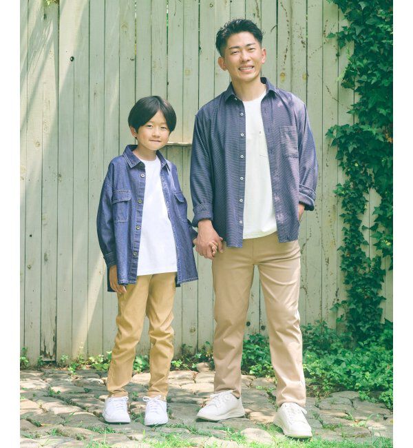ikka kids「【親子コーデ】フェイクスエード／デニムシャウター（110~160cm）」|シャツ・ブラウス|
