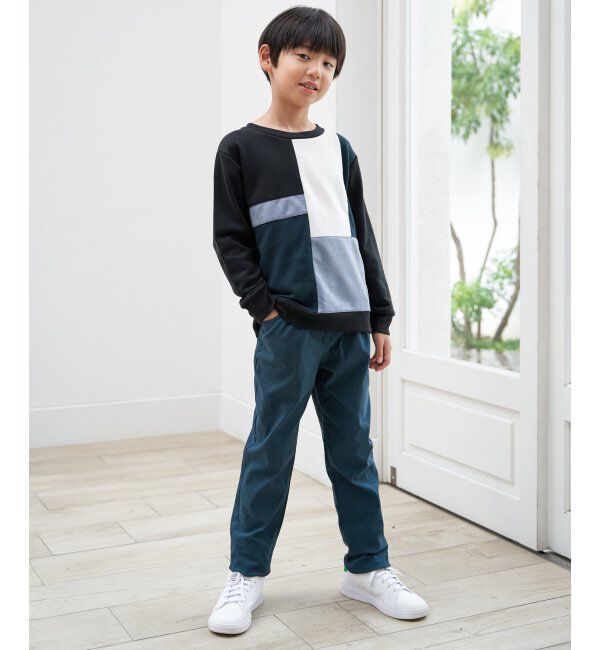 ikka kids「【親子コーデ】フェイクスエードブロックスプルオーバー（120~160cm）」|Tシャツ・カットソー|