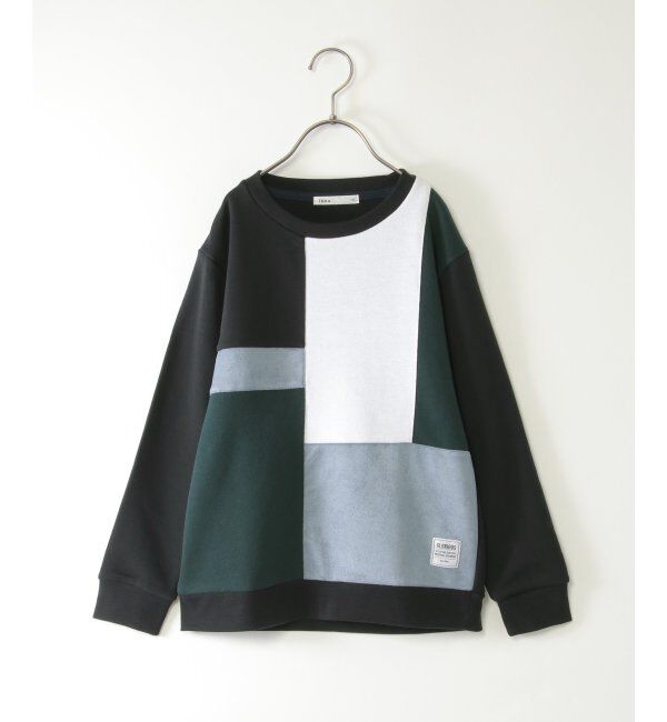 ikka kids「【親子コーデ】フェイクスエードブロックスプルオーバー（120~160cm）」|Tシャツ・カットソー|