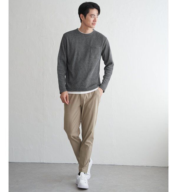 ikka「メランジワッフルポケフェイクロンＴ」|Tシャツ・カットソー|