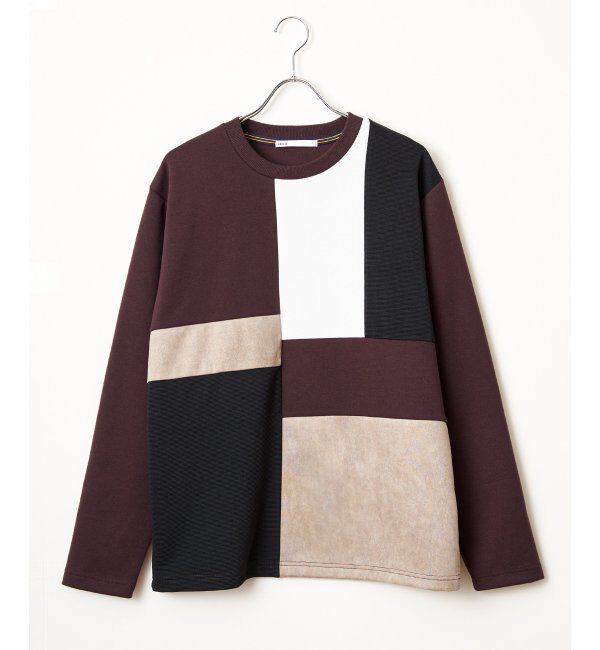 ikka「ブロックスダンボールクルーネック」|パーカー|