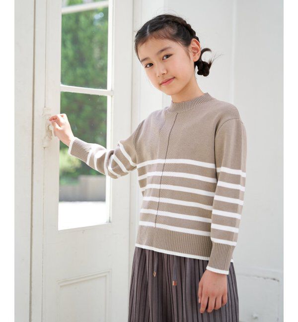 ikka kids「【親子コーデ】コットンMIXボーダーニットプルオーバー（120~160cm）」|その他|