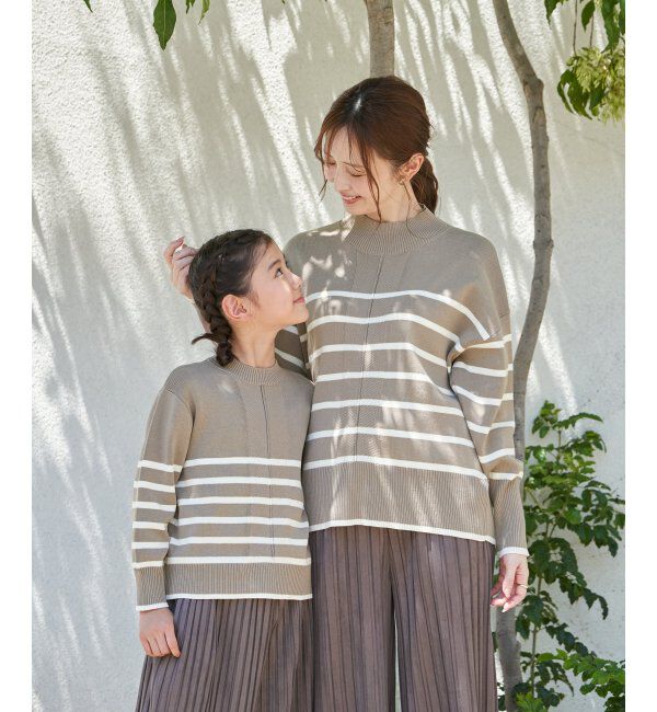 ikka kids「【親子コーデ】コットンMIXボーダーニットプルオーバー（120~160cm）」|その他|