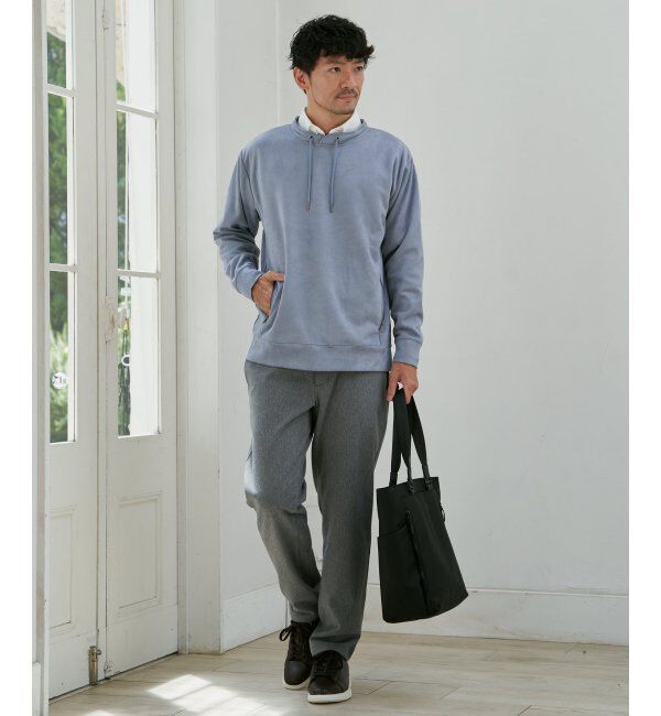 ikka「GOKU楽スエードジップルーイカラー」|パーカー|