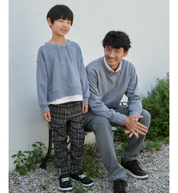 ikka「GOKU楽スエードジップルーイカラー」|パーカー|