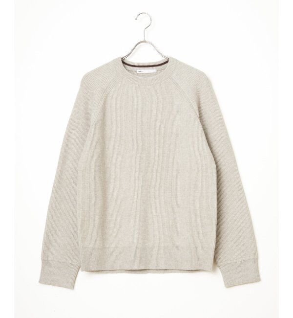 ikka「ウォッシャブル畦クルーネックニット」|プルオーバー|