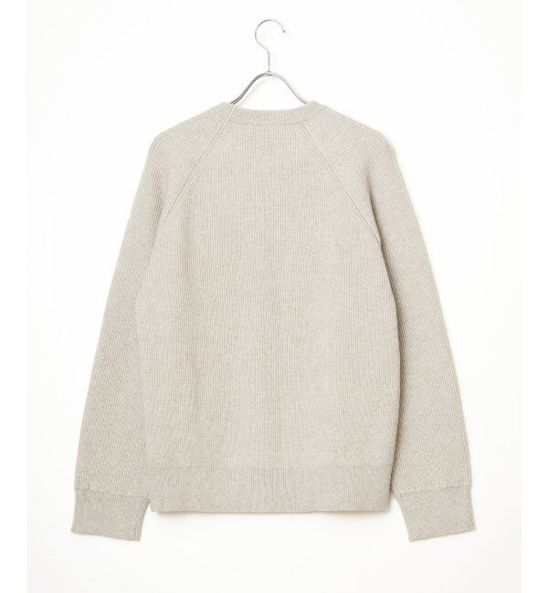 ikka「ウォッシャブル畦クルーネックニット」|プルオーバー|