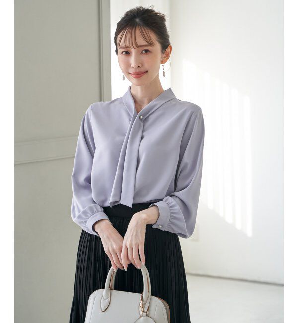 IKKA LOUNGE「ボータイデザインブラウス」|シャツ・ブラウス|