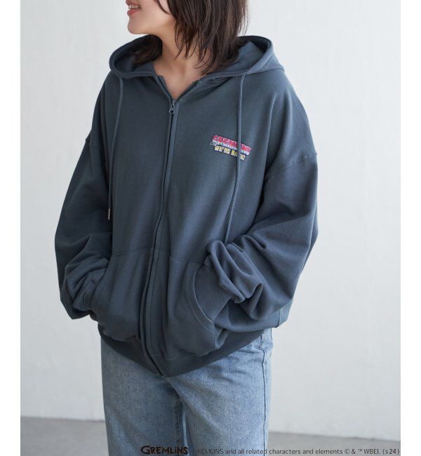 VENCE share style「GREMLINS グレムリン フォトプリント フロントジップパーカー」|パーカー|ブルーグリーン