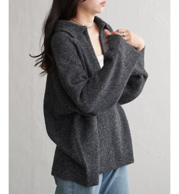 VENCE share style「杢ニットポロニット」|ニット・セーター|