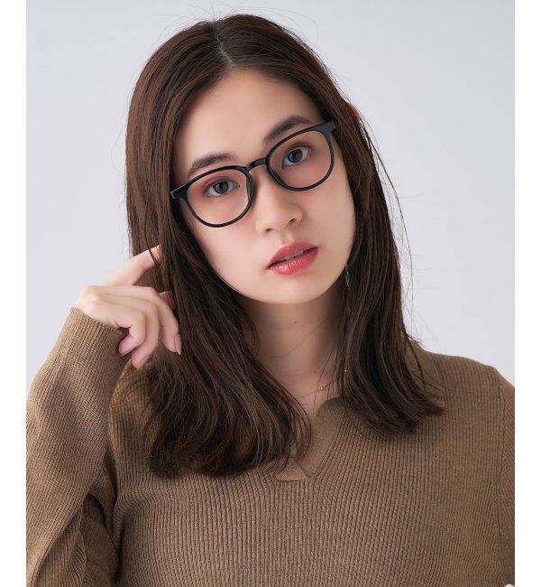  「ボストン型 メガネ | 軽量 伊達めがね・度付き ユニセックス Zoff  レンズ交換券付」|メガネ|ブラック