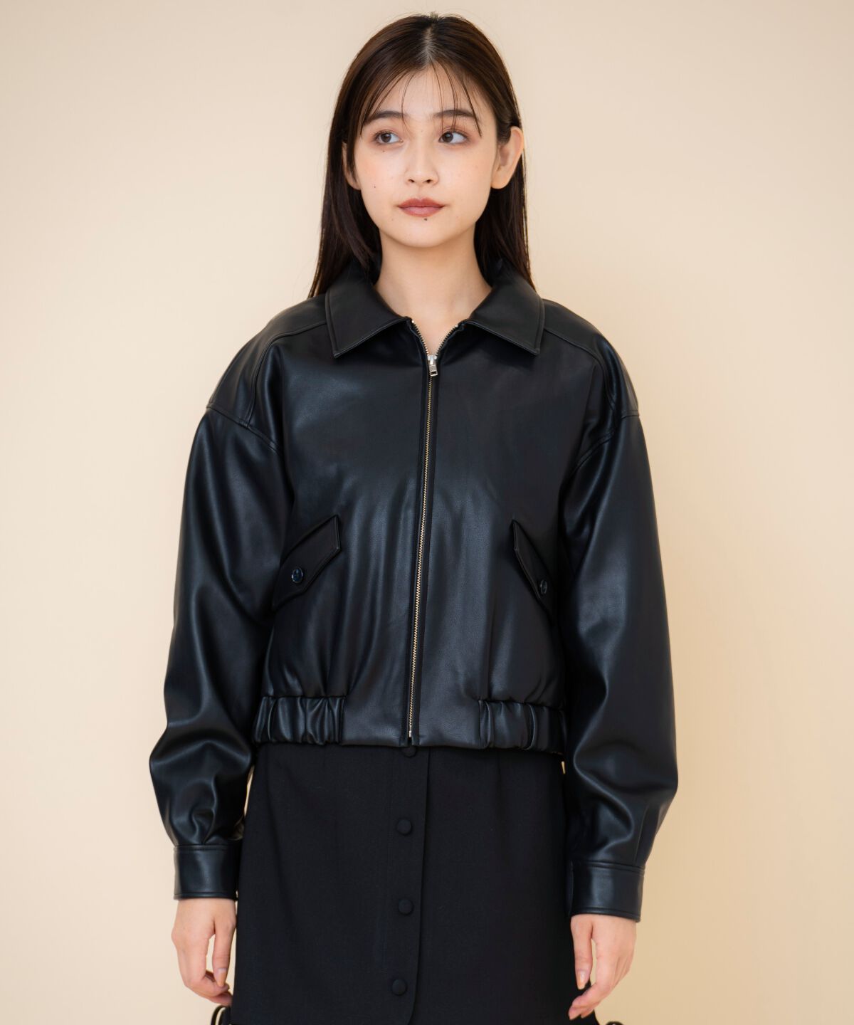 REDYAZEL「フェイクレザーブルゾン」|ブルゾン・スタジャン|