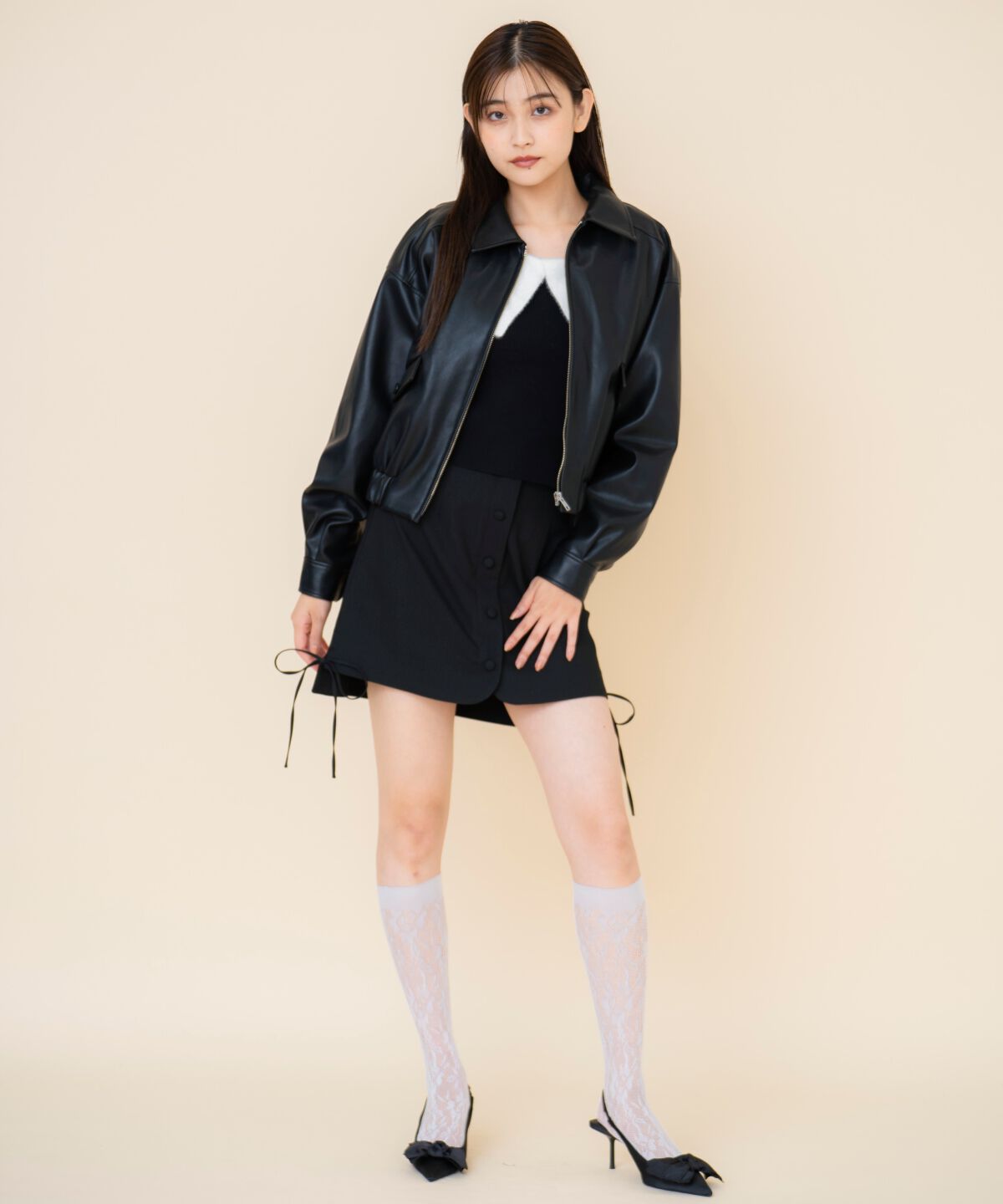 REDYAZEL「フェイクレザーブルゾン」|ブルゾン・スタジャン|