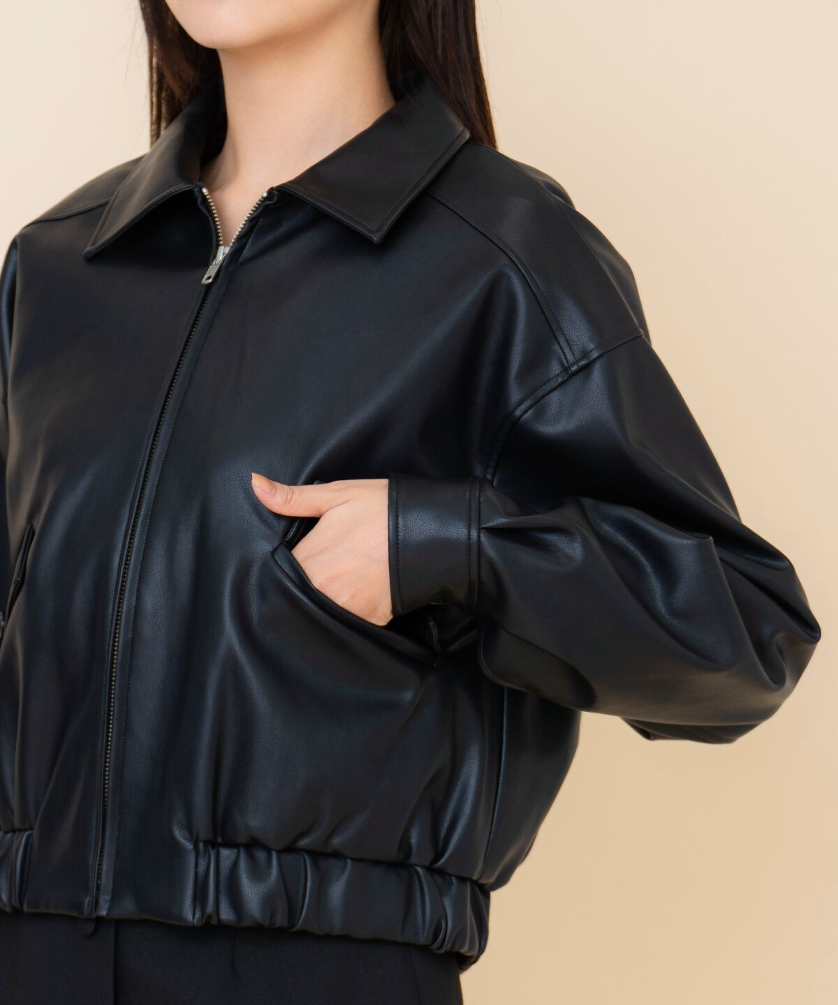 REDYAZEL「フェイクレザーブルゾン」|ブルゾン・スタジャン|