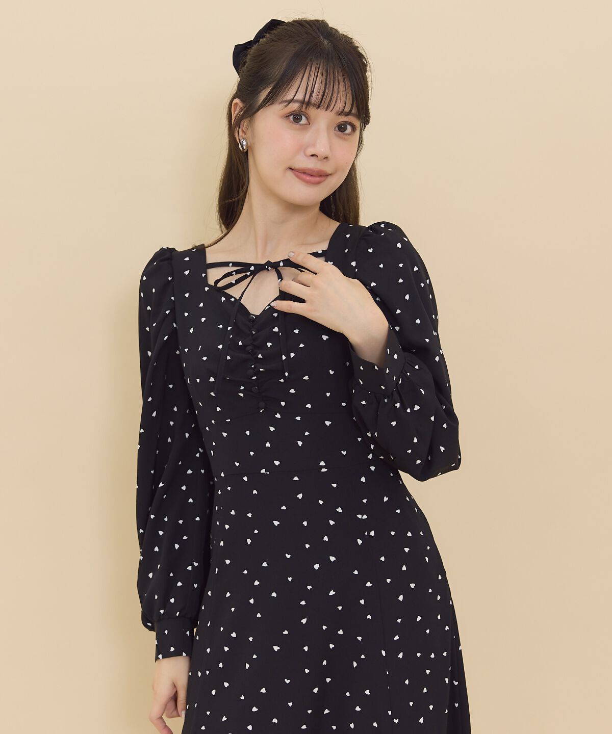 REDYAZEL「ランダムハートプリントワンピース」|ワンピース|