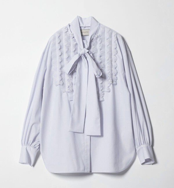 UNITED ARROWS「タックフリル ボウ ブラウス」|シャツ・ブラウス|