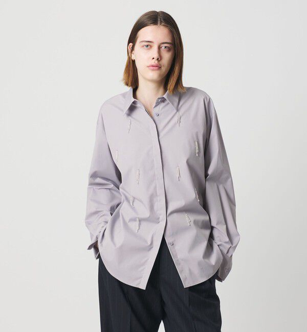 AEWEN MATOPH「＜AEWEN MATOPH＞ビーズフリンジシャツ」|シャツ・ブラウス|LT.BLUE