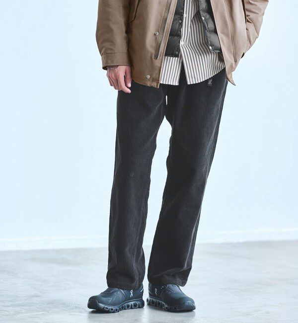 UNITED ARROWS green label relaxing「【別注】＜Gramicci＞コーデュロイ ワイド テーパード パンツ」|その他|BLACK