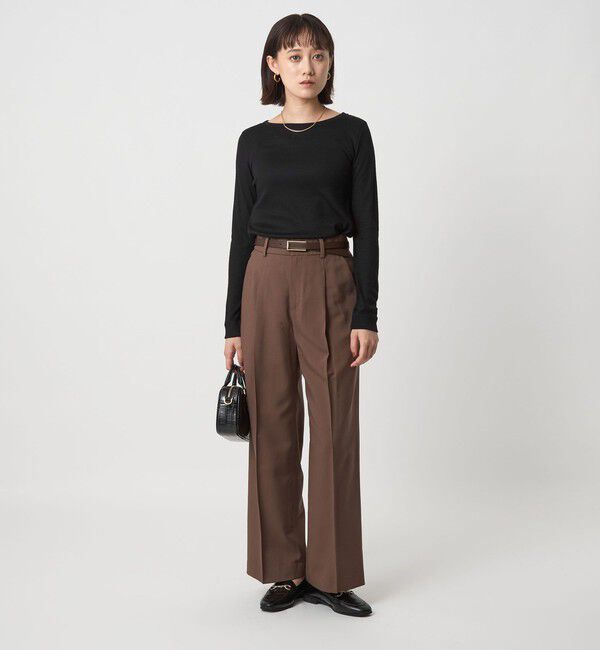 UNITED ARROWS green label relaxing「ウール フライス クルーネック カットソー  ウォッシャブル」|Tシャツ・カットソー|