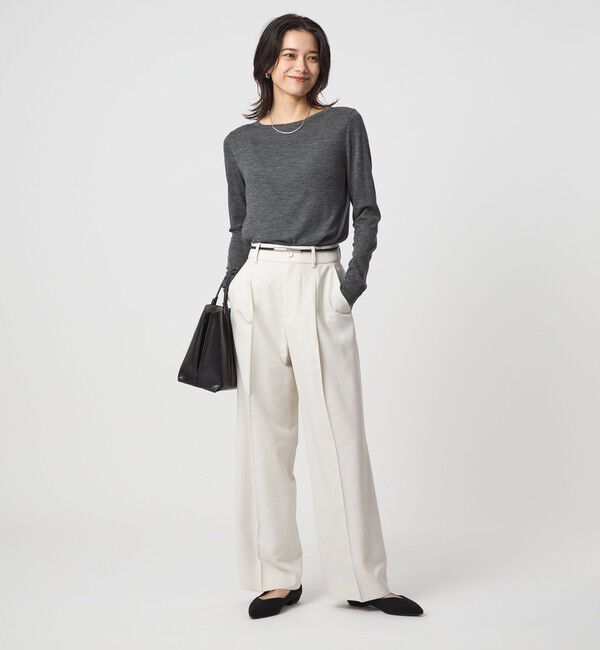 UNITED ARROWS green label relaxing「ウール フライス クルーネック カットソー  ウォッシャブル」|Tシャツ・カットソー|