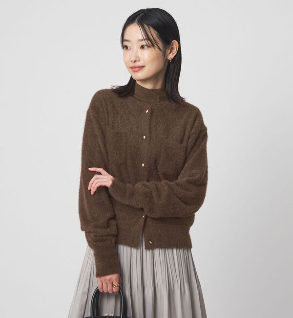 UNITED ARROWS green label relaxing「フラッフ フェザーヤーン ゴールドカラーボタン ニット カーディガン」|カーディガン|