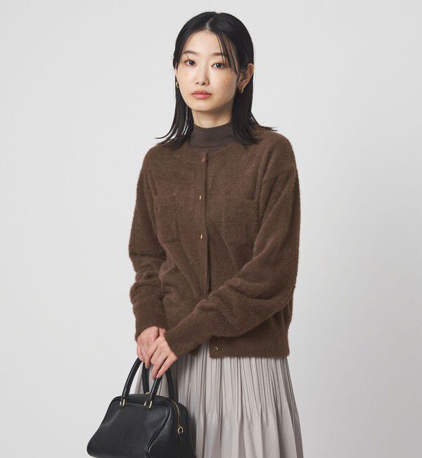 UNITED ARROWS green label relaxing「フラッフ フェザーヤーン ゴールドカラーボタン ニット カーディガン」|カーディガン|