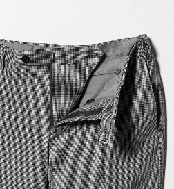 UNITED ARROWS green label relaxing「TW メランジ トロピカル スタンダード スラックス -ウォッシャブル・ストレッチ・ウエストアジャスター-」|スラックス|