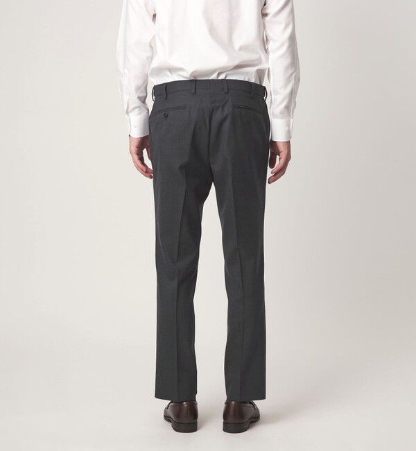 UNITED ARROWS green label relaxing「TW メランジ トロピカル スタンダード スラックス -ウォッシャブル・ストレッチ・ウエストアジャスター-」|スラックス|