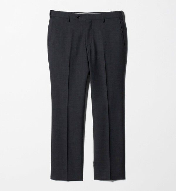 UNITED ARROWS green label relaxing「TW メランジ トロピカル スタンダード スラックス -ウォッシャブル・ストレッチ・ウエストアジャスター-」|スラックス|