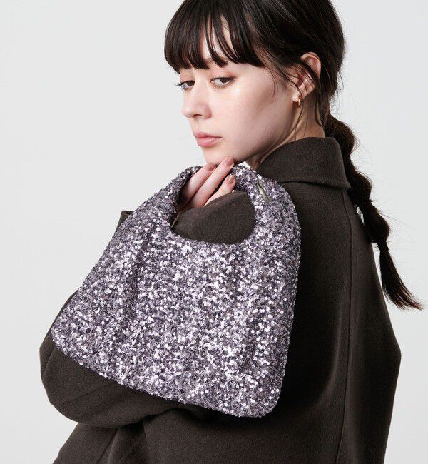 BEAUTY&YOUTH UNITED ARROWS「スパンコール バッグ」|ハンドバッグ|DK.GRAY