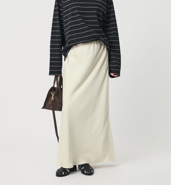 BEAUTY&YOUTH UNITED ARROWS「ポリエステルサテン マーメイドフレアスカート 」|スカート|OFF WHITE