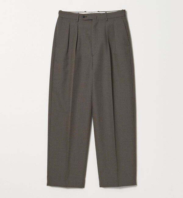 STEVEN ALAN「＜Steven Alan＞ ウール オックスフォード イン ツープリーツ ドレス トラウザーズ」|スラックス|MD.GRAY