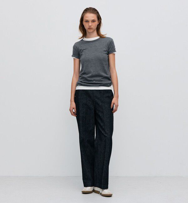 BACCA「カシミヤ ハーフスリーブプルオーバー」|ニット・セーター|