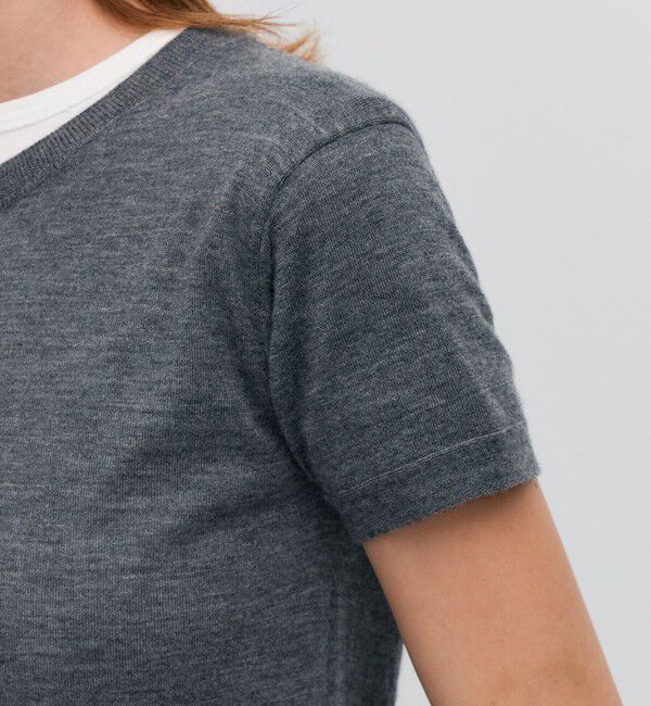 BACCA「カシミヤ ハーフスリーブプルオーバー」|ニット・セーター|