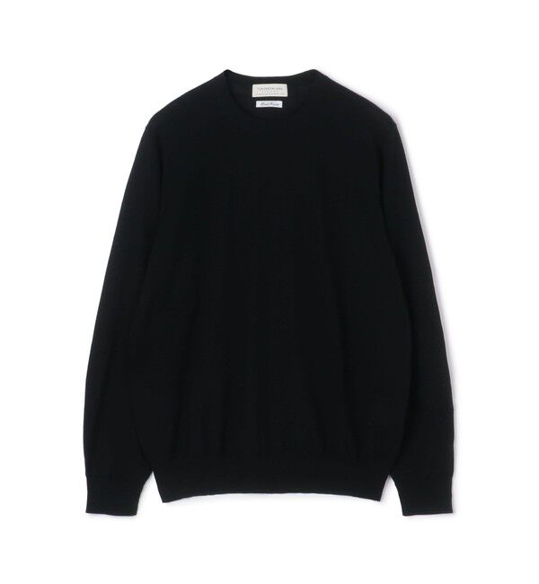 TOMORROWLAND MENS「TOMORROWLAND tricot スーパーファインメリノウール クルーネックプルオーバー S-WOOL」|ニット・セーター|19 ブラック