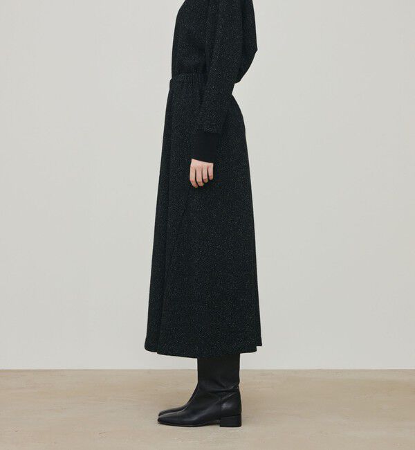 DES PRES「ノイジーインレーステッチ ギャザースカート」|フレア|